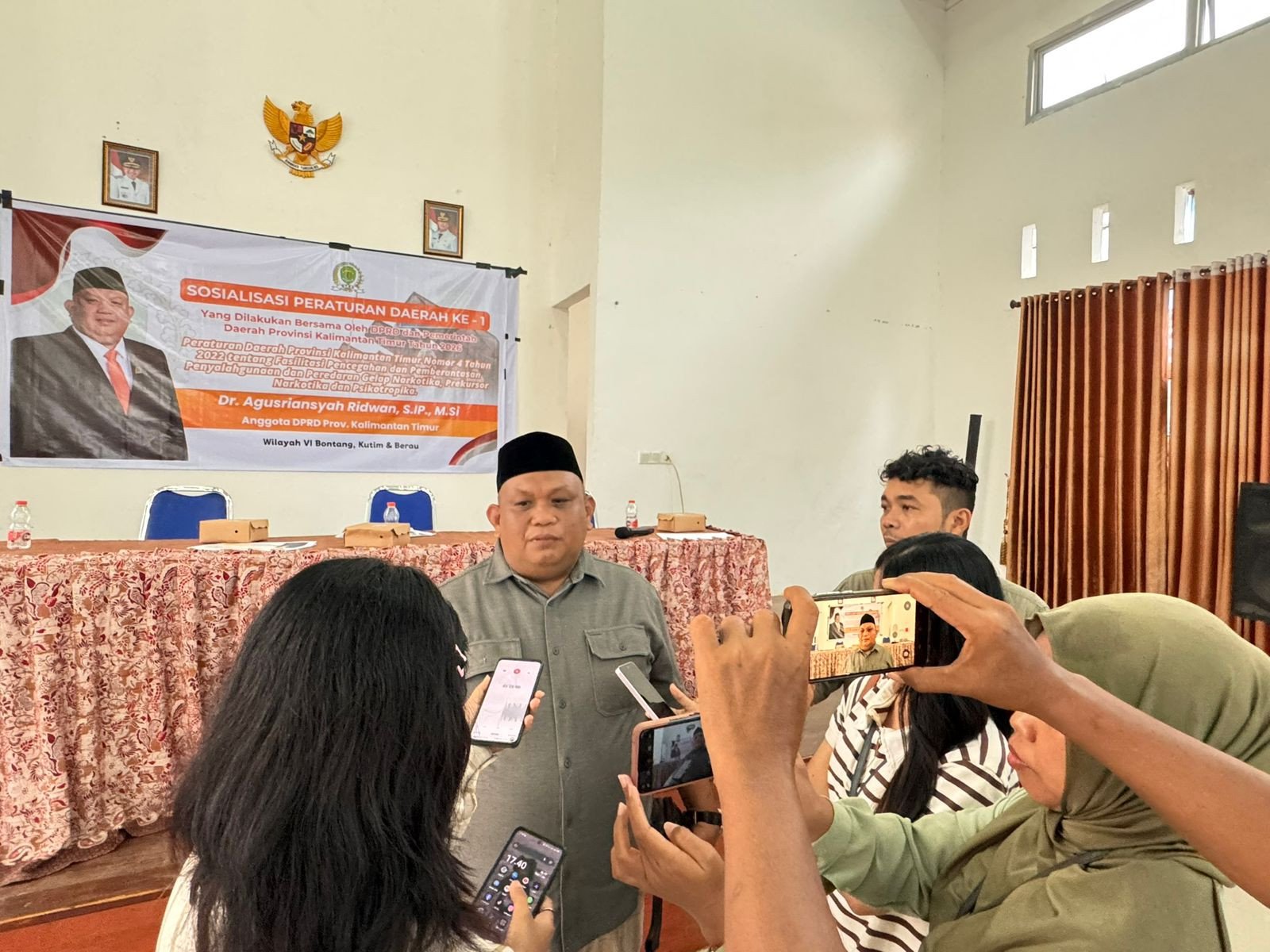 Perangi Narkotika dari Lingkungan, Dr. Agusriansyah Ridwan Gelar Sosialisasi Perda di Kutim